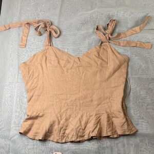 Q+A Elegant Tan Women's Top